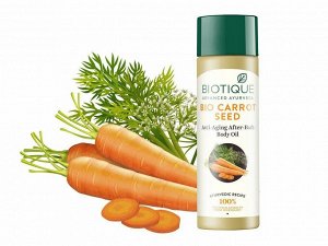 Bio Carrot Seed Anti-aging After-bath Body Oil/ Биотик Био Морковное Омолаживающее Масло  После Душа 120мл