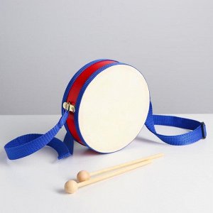 Игрушка музыкальная «Барабан», бумажная мембрана, размер: 14 ? 14 ? 4,5 см, цвета МИКС