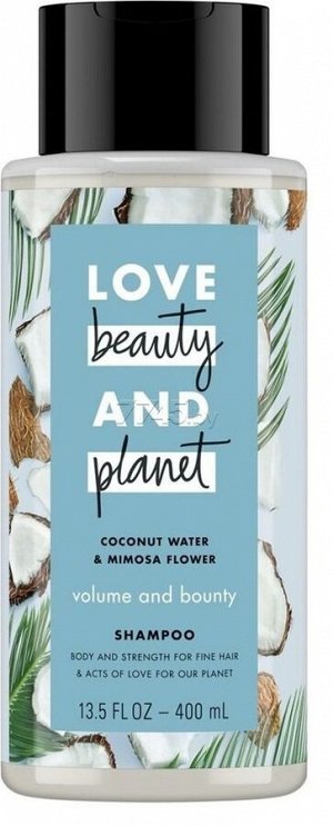 Love Beauty & Planet Шамп. Объем и щедрость, 400 мл (кокос и цветок мимозы) # // K NEW