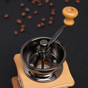 Кофемолка с ручкой «Кофе», 10?18 см, цвет светлое дерево