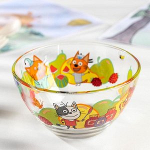 Набор посуды детский Priority «Три кота фрукты», 3 предмета: тарелка d=20 см, миска 200 мл, кружка 250 мл