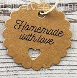 Шильдик &quot;Hand Made with love&quot;