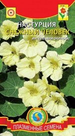 Цветы Настурция Снежный человек ЦВ/П (ПЛАЗМА) однолетник до 2м