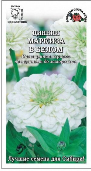 Цветы Циния Маркиза в Белом 0,3гр ЦВ/П (Сотка)
