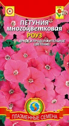 Цветы Петуния Роуз ЦВ/П (ПЛАЗМА) 0,05гр многоцветковая однолетник 30см