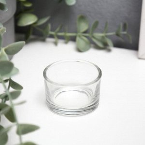 Подсвечник стекло на 1 свечу "Круглый" прозрачный 3,2х5х5 см