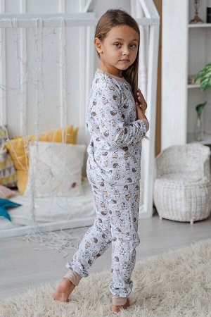 Пижама детская из футера Уют бежевый
