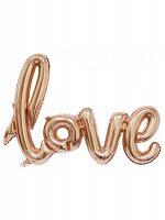 ФОЛЬГА ШАР ФИГУРА LOVE 41&quot;/104 СМ ЦВЕТ РОЗОВОЕ ЗОЛОТО