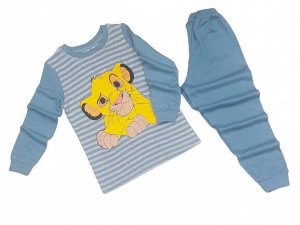 39D-1 пижама детская, серо-голубая