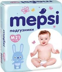 Детские подгузники «MEPSI», M (6-11кг), 21 шт.
