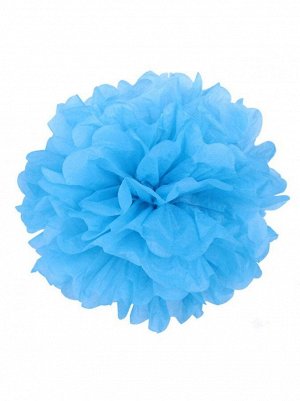 Подвеска Цветок объемный бумажная тишью 15 см цвет голубой