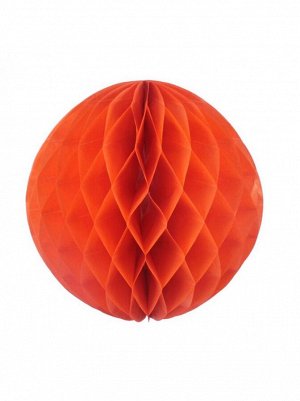 Подвеска объемная бумажная Шар соты 10 см цвет темно-оранжевый