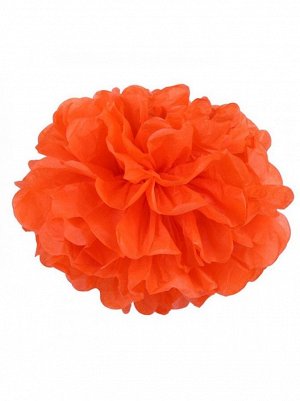 Подвеска Цветок объемный бумажная тишью 10 см цвет оранжевый