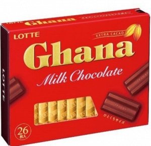 Шоколад LOTTE молочный Гана", 119гр"