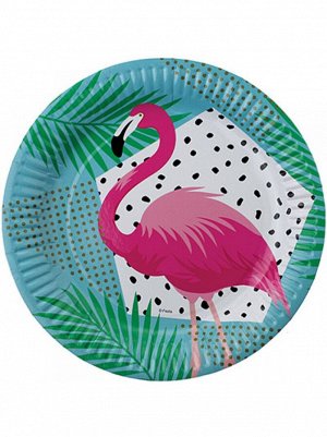 Тарелка бумага Фламинго набор 6 шт 23 см
