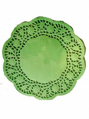 Салфетки ажурные цветные 150/45 d 15 см круглые Зеленое яблоко