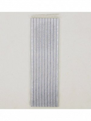 Трубочка для коктейля Серебро голография набор 10 шт HS-48-8