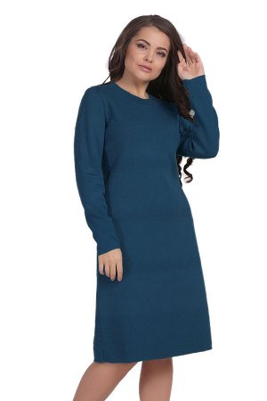 Платье вязаное 3584 К  Сине-зеленый