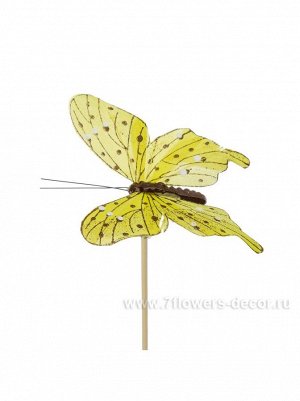 Бабочка Tropicana на вставке 8 х 50 см цвет Желтый Арт.К31110