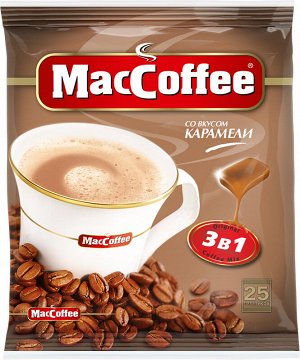 Кофе "MacCoffee" 3 в 1 Карамель 18г*25шт