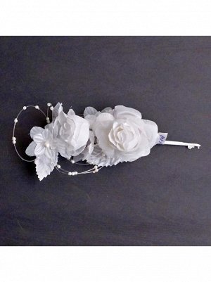 Аксессуар свадебный бутоньерка роза 2 бутона