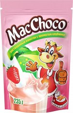 MacChoco Клубника какао-напиток растворимый, 235г