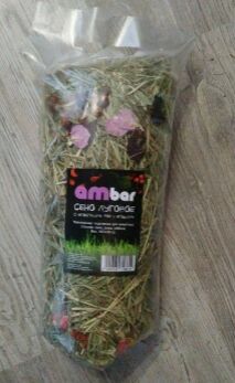 Сено "Ambar" с лепестками роз и ягодами рябины 400гр