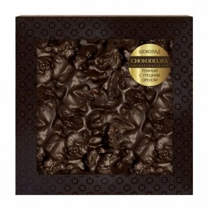 Неровный шоколад темный с *грецким орехом* 80 гр, блистер