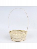 Корзина плетеная бамбук 20 х15 х 10/33 см цвет желтый