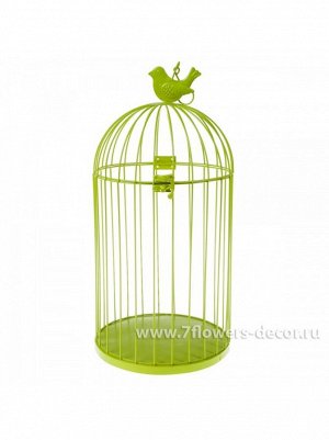 Клетка металл 20 х50 см декоративная цвет зеленый BE141057G