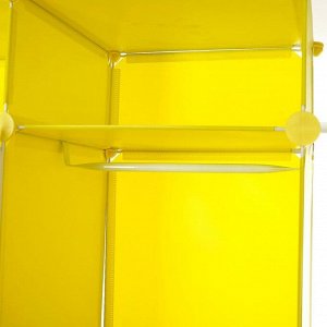 Шкаф модульный для игрушек «Зверята» желтый, 6 дв. 7 отсеков