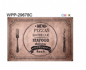 Салфетка сервировочная "Delicious menu" 45х30см, цв.коричн. WPP-29678C ВЭД