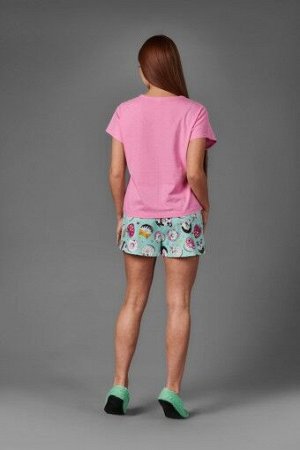 Женская пижама ЖП 022 "Ж" (Розовый_принт пончики)