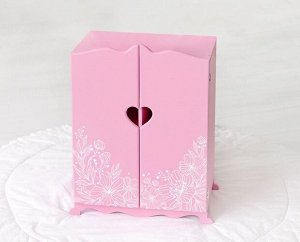 Шкаф для кукол с цветочным принтом  "Diamond princess" цв. розовый ,43*6*46 см