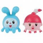 Игрушка для купания &quot;Играем вместе&quot; Малышарики.Крошик+Нюшенька,сетка