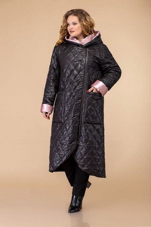 Пальто / Svetlana-Style 1459 черный+розовый