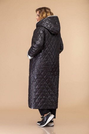 Пальто / Svetlana-Style 1459 черный+серый