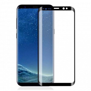 Защитное стекло Samsung S8/S9 (черный) полная проклейка