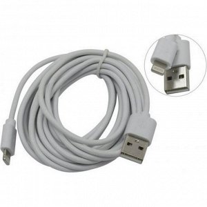 Кабель USB-Lightning Mega 2A (белый) 1м