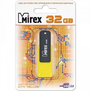 USB карта памяти 32ГБ Mirex City Yellow (13600-FMUCYL32)