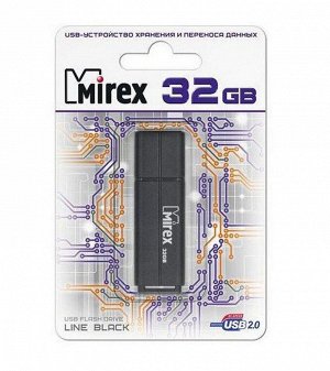 USB карта памяти 32ГБ Mirex Line Black (13600-FMULBK32)