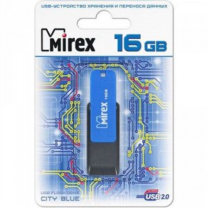 USB карта памяти 16ГБ Mirex City Blue (13600-FMUCIB16)