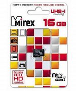 Micro SDHC карта памяти 16ГБ Mirex Class 10 (13613-MCSUHS16)