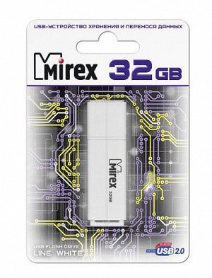 USB карта памяти 32ГБ Mirex Line White (13600-FMULWH32)