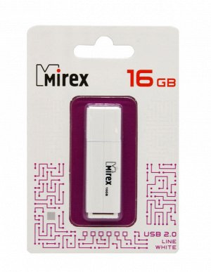 USB карта памяти 16ГБ Mirex Line White (13600-FMULWH16)