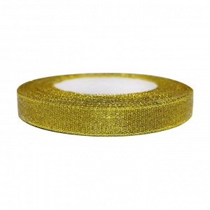 Лента декор.металлизированная (люрекс) шир.12 мм (1/2") GOLD (золото)