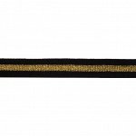 Лента лампасная  с люрексом ш. 20 мм черное/золото