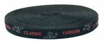 Лента лампасная репсовая  ш. 14 мм чёрный/красный CLASSIC FASHION