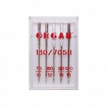 Иглы &quot;ORGAN&quot; 130/705Н универсал. № 70-100 (ассорти) для БШМ (5 игл)
