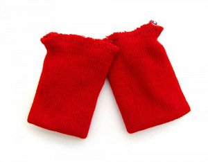 Манжеты трикотажные для детской одежды № 257 ДС красные 8 х 6 см (уп. 10 пар) (красные)